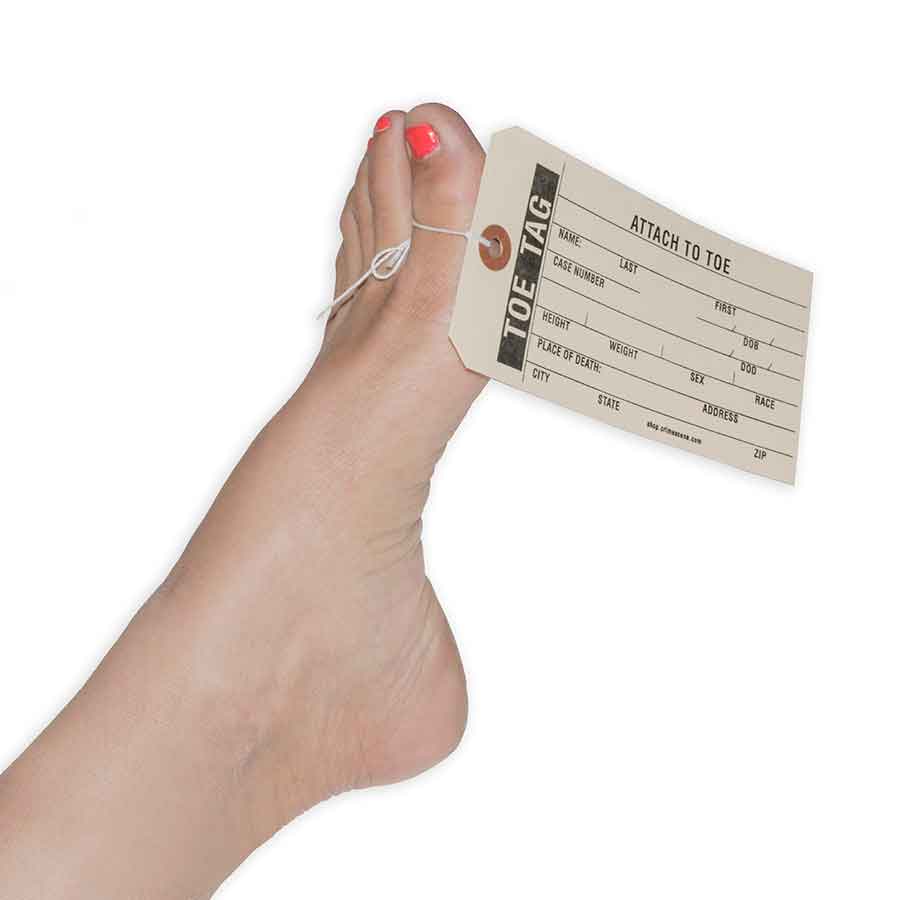 【中古】 Toe Tag ToeTag Shop Toe Tag - Crime Scene Props - WesternStageProps.com · Western