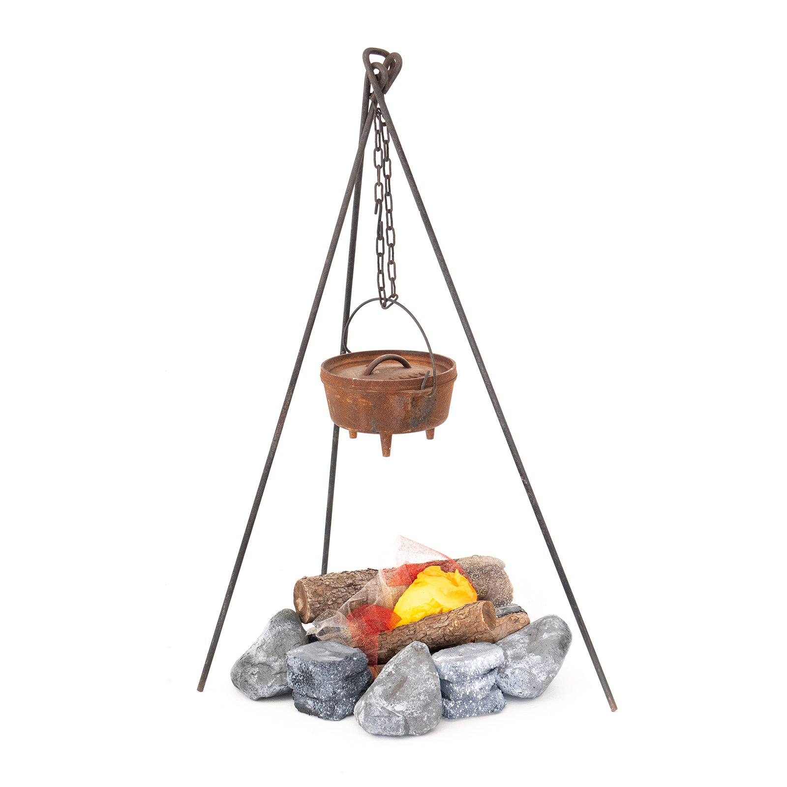 Faux Old West Campfire Kit Set Piece Rental Prop · Western Stage Props