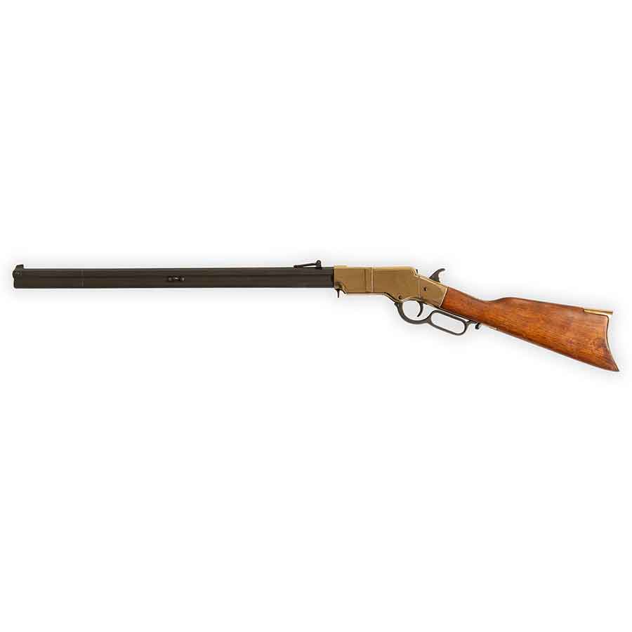 Non-Firing Henry Rifle Replica - Brass Finish - Denix · Western