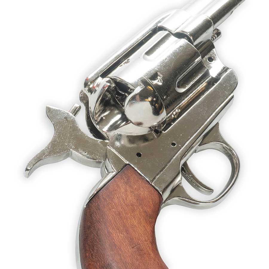 Non-Firing - M1873 Cavalry Barrel Replica Revolver -  Nickel Finish