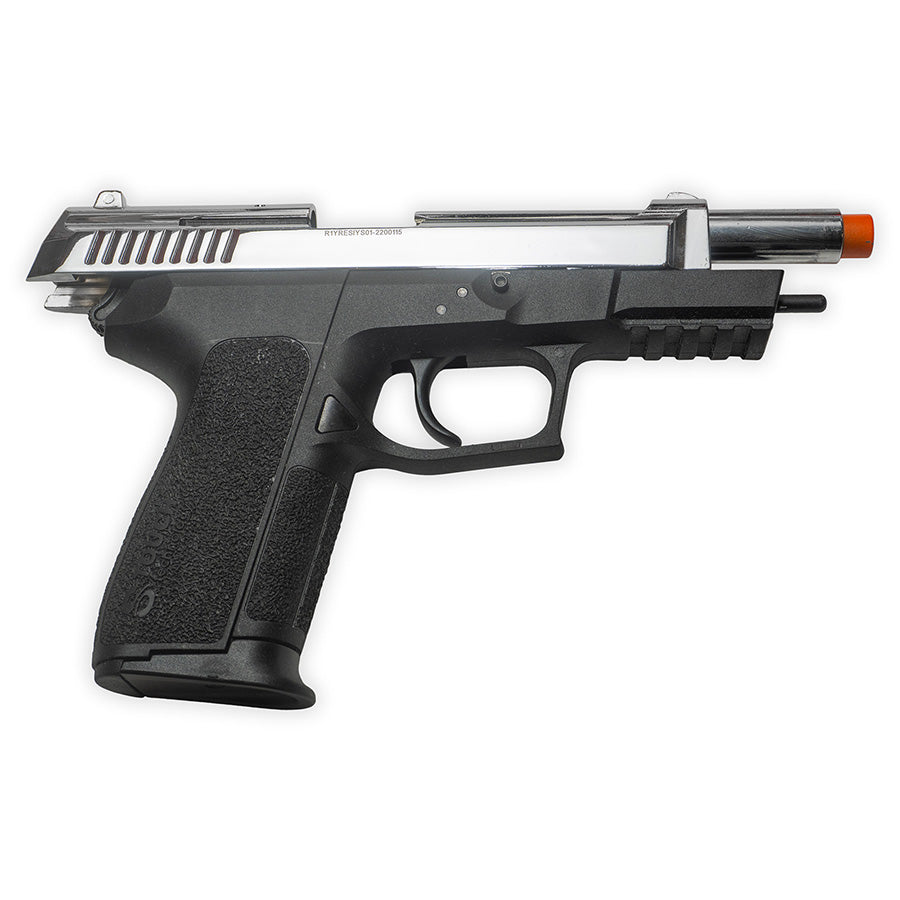 Blank-Firing Retay S22 Pistol - Semi-Auto Front-Firing 9mm PAK - Nickel Finish
