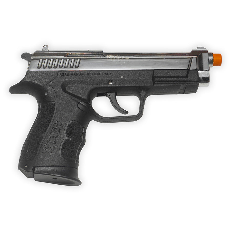 Blank Firing Retay XPRO Pistol - Semi-Auto Front-Firing 9mm PAK - Nickel Finish