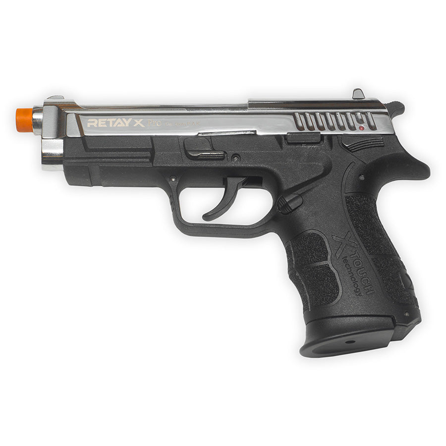 Blank Firing Pistol - Retay XPRO Front-Firing - 9mm PAK Nickel Finish