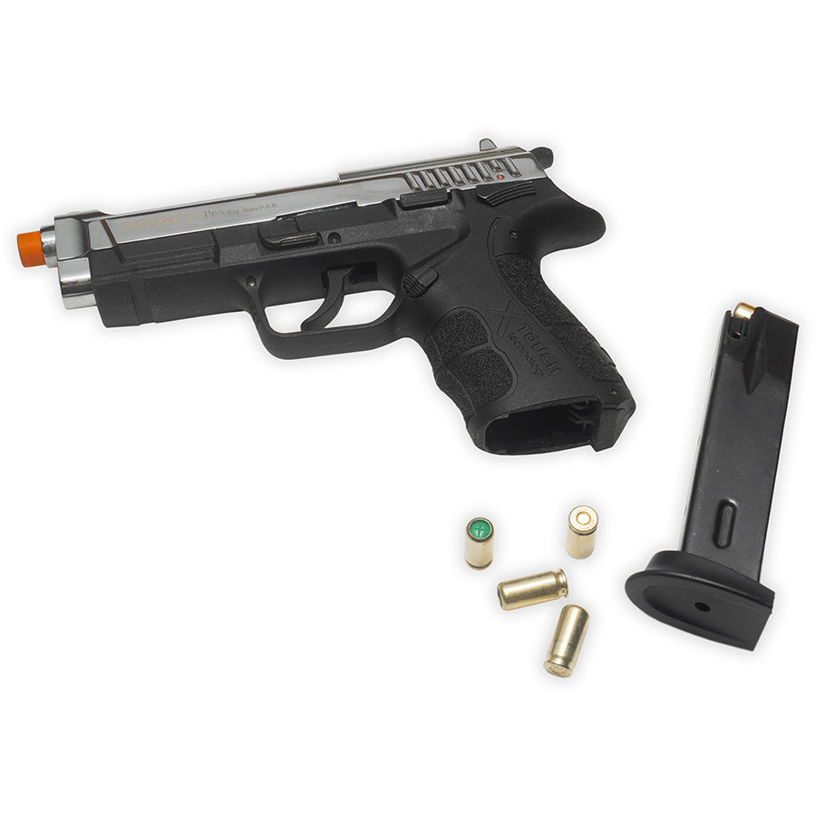 Blank Firing Pistol - Retay XPRO Front-Firing - Nickel Finish 9mm PAK