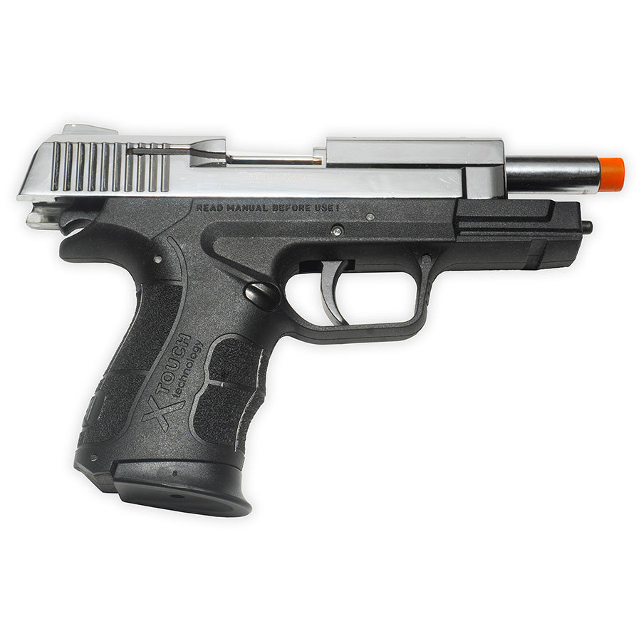 Blank Firing Retay XTREME Pistol - Semi-Auto Front-Firing 9mm PAK - Nickel Finish