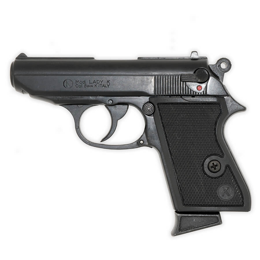 Blank-Firing Kimar Lady K Pistol - Semi-Auto Top-Firing 8mm PAK - Blued Finish