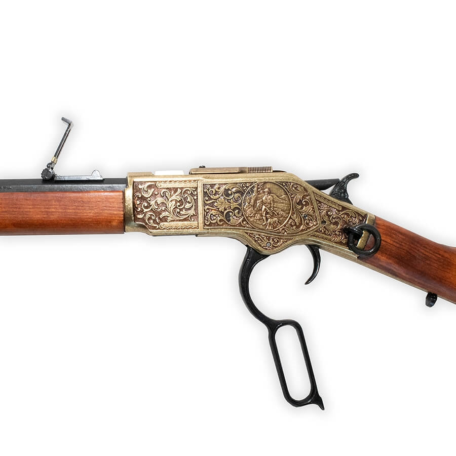 Non-Firing - M1873 Engraved Brass Trim Replica Rifle
