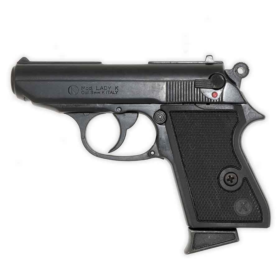 Blank-Firing Kimar Lady K Pistol - Semi-Auto Top-Firing 9mm PAK - Blued Finish