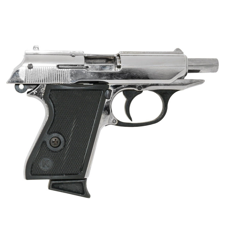 Blank-Firing Lady K Pistol - Semi-Auto Top-Firing 9mm PAK - Nickel Finish