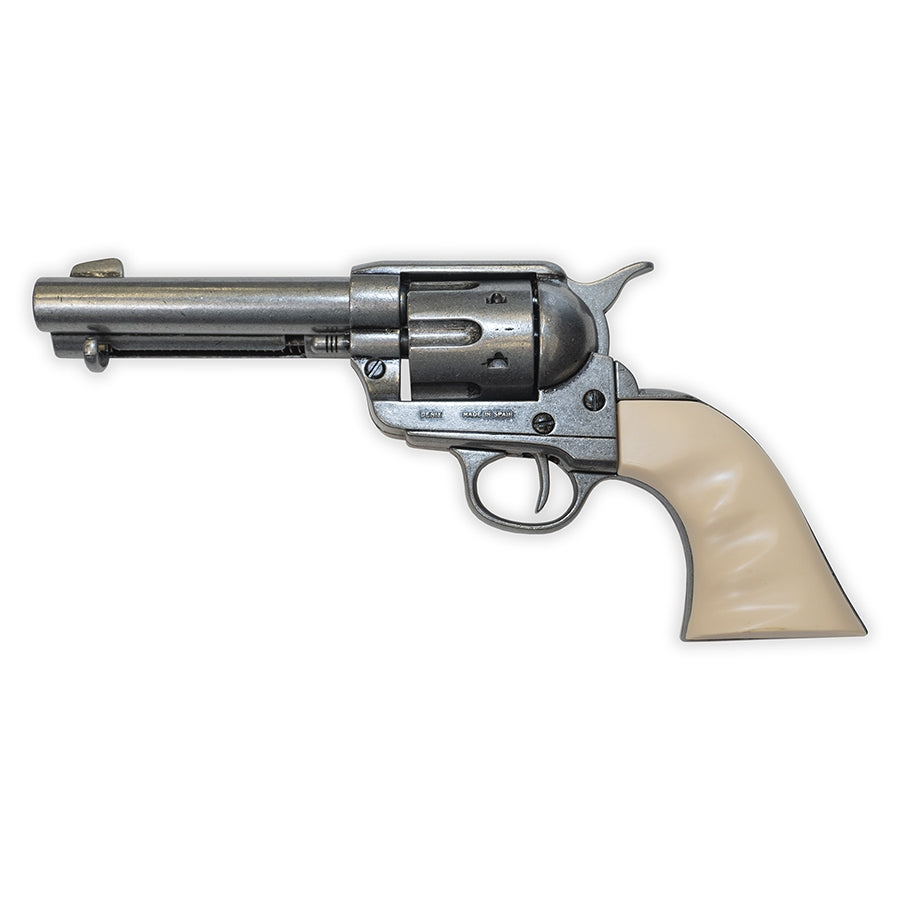 Non-Firing - Western Peace Maker Replica - Faux Ivory Grip - Grey Finish