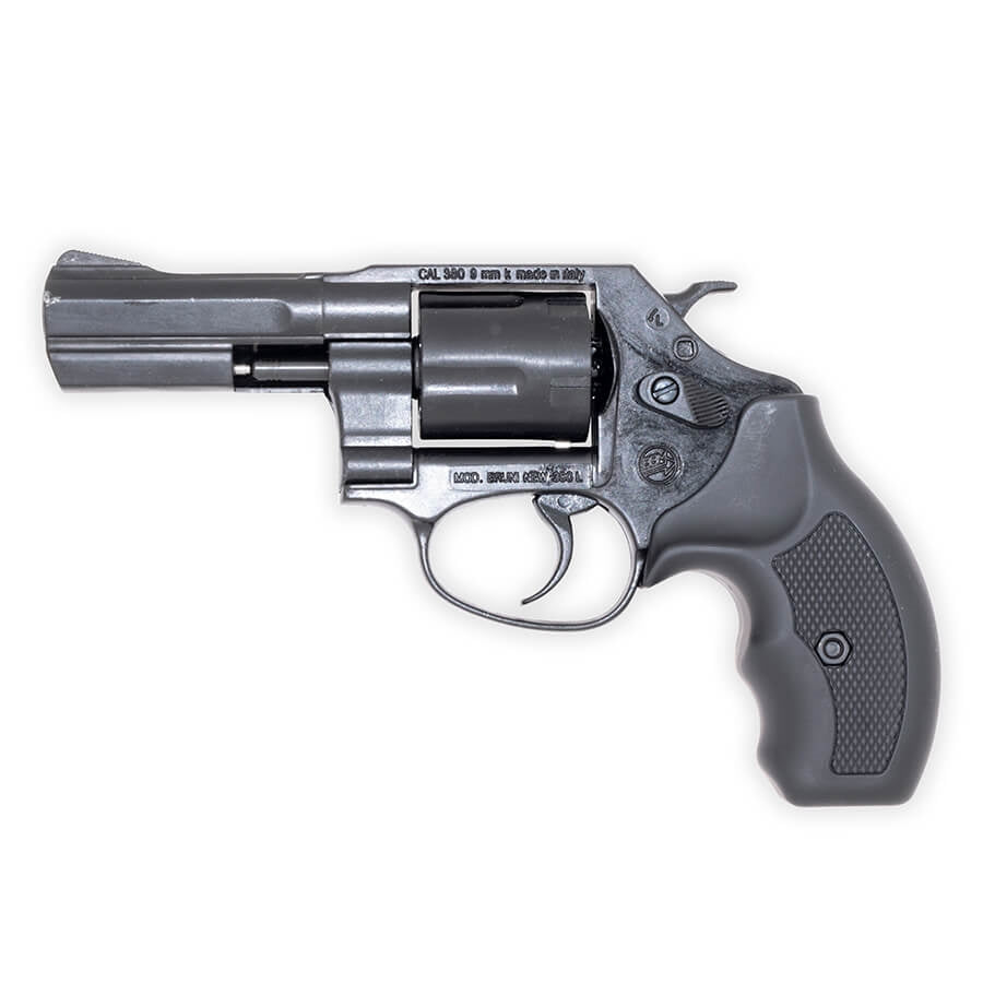 Blank-Firing .38 Special Revolver - Top-Firing 3" Barrel .380 Cal - Black Finish