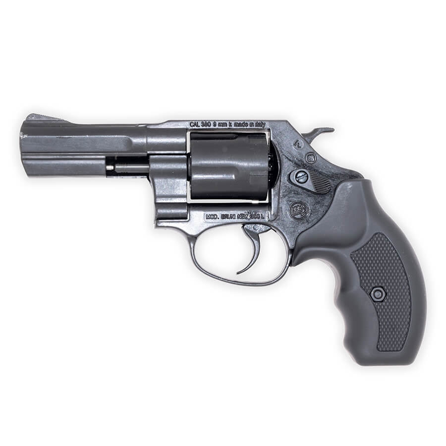 Blank-Firing 38 Special Revolver - Top-Firing 3" Barrel .380 Cal - Black Finish