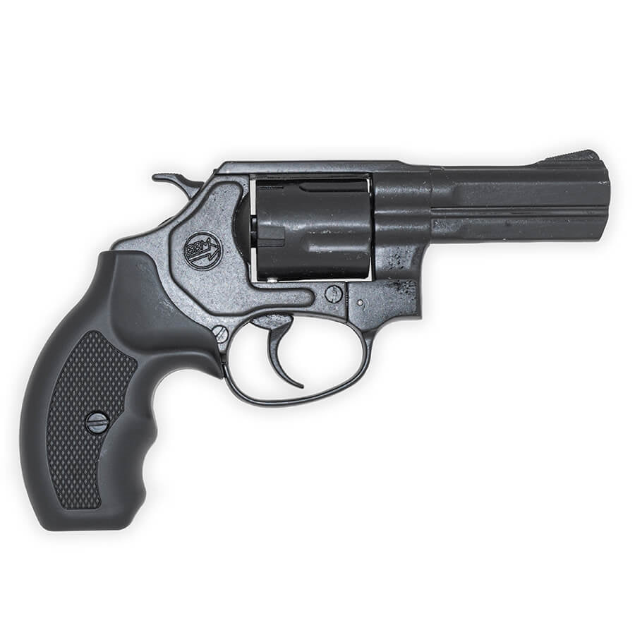 Blank-Firing 38 Special Revolver - Top-Firing 3" Barrel .380 Cal - Black Finish