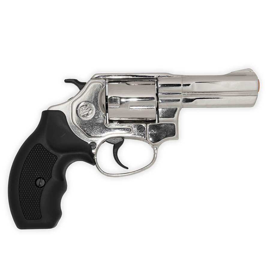 Blank-Firing 38 Special Revolver - Top-Firing 3" Barrel .380 Cal - Nickel Finish