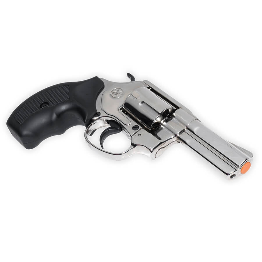 Blank-Firing 38 Special Revolver - Top-Firing 3" Barrel .380 Cal - Nickel Finish