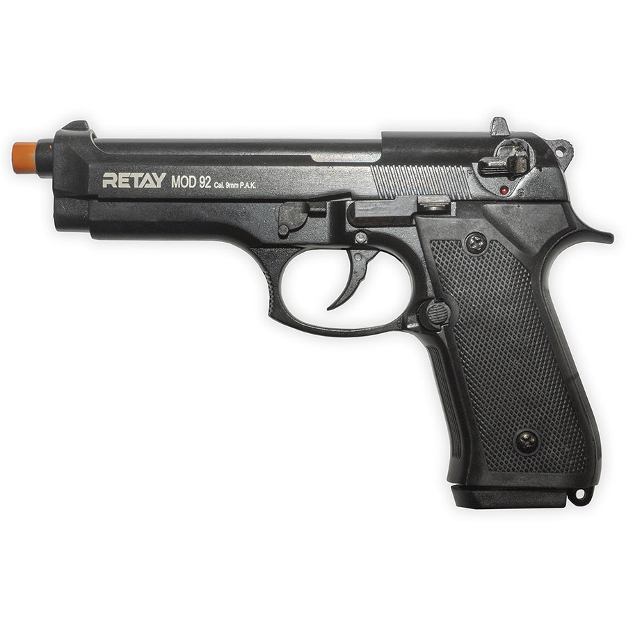 Blank-Firing Pistol - Retay Mod 92 Front Firing - 9mm PAK Black Finish