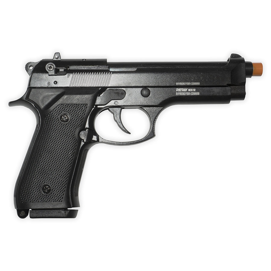 Blank-Firing Pistol - Retay Mod 92 Front Firing - Black Finish 9mm PAK