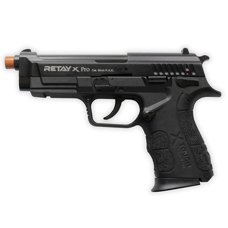 Blank Firing Retay XPRO Pistol - Semi-Auto Front-Firing 9mm PAK - Black Finish