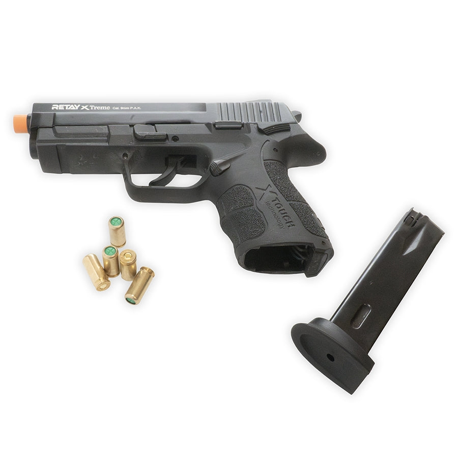 Blank Firing Pistol - Retay XTREME Front-Firing - Black Finish 9mm PAK