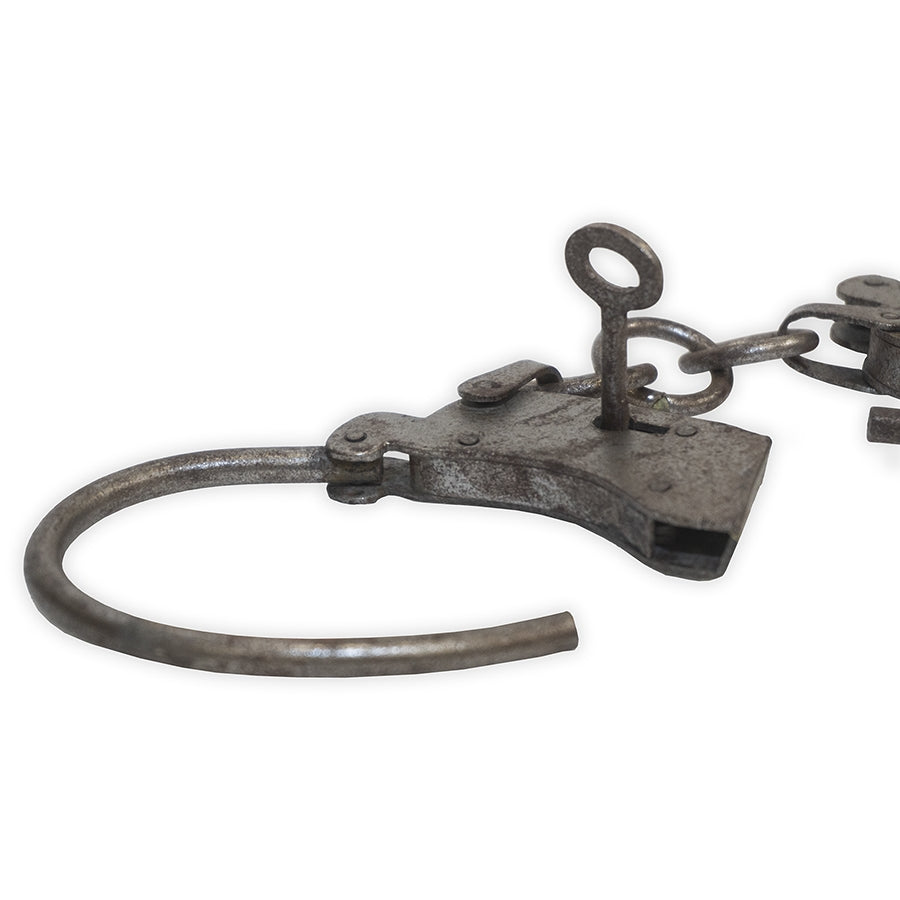 Old West Iron Handcuffs with Locking Key