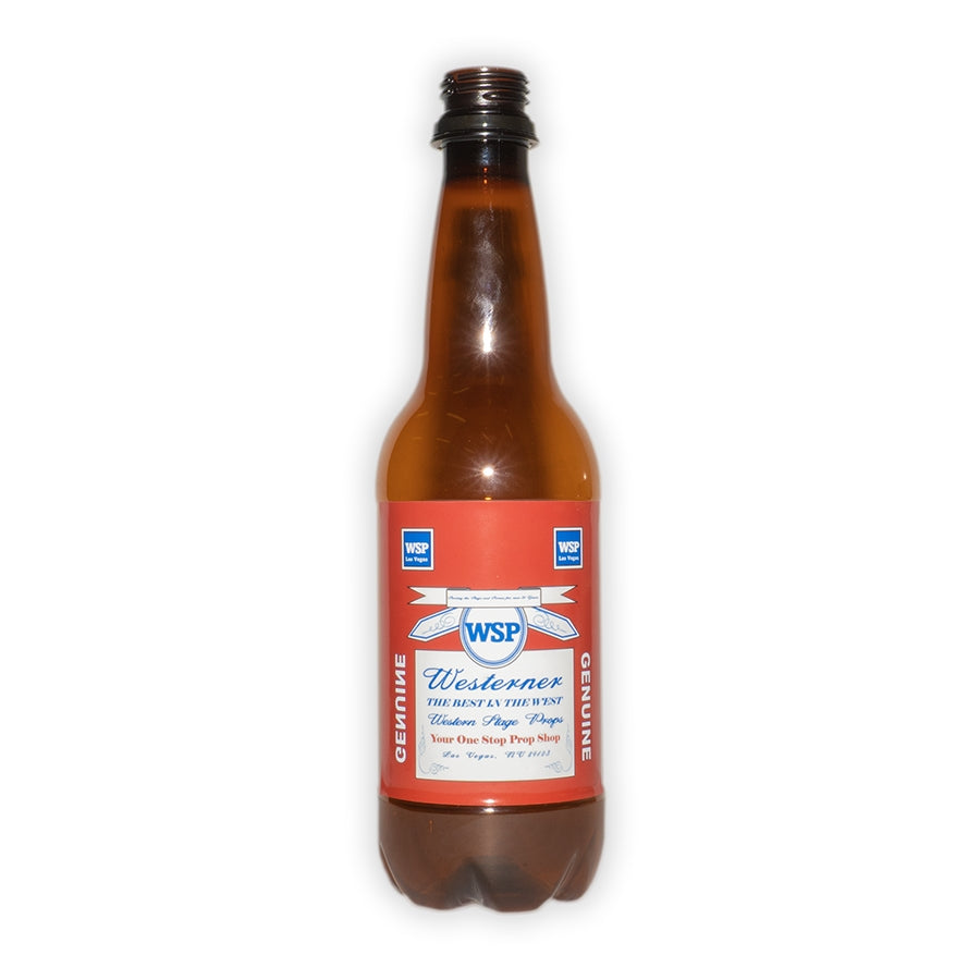 Plastic Beer Bottle with Label