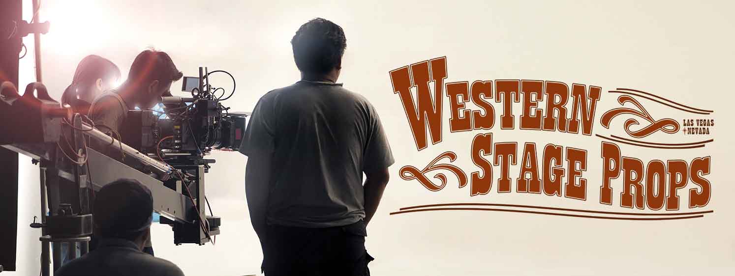 Film crew background with western Stage Props logo.