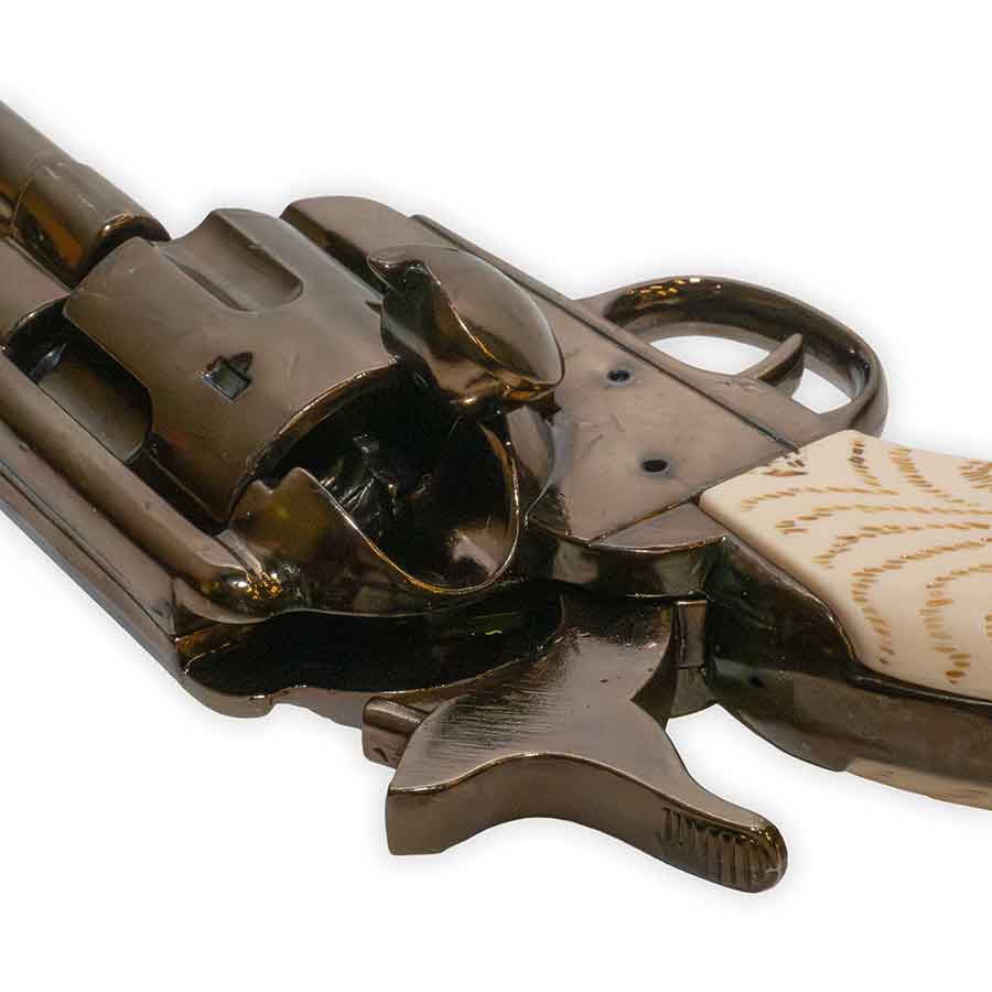 シュタイフ　peace replica Western Peacemaker Revolver Replica – Antiqued Blue, Ivory Grips