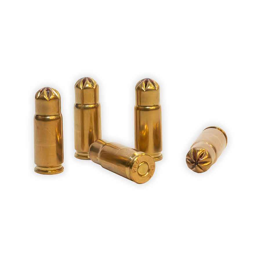9mm Luger (9mm Auto, 9x19mm Parabellum) Prvi Partizan Brass Blank Ammunition (50 Rounds)
