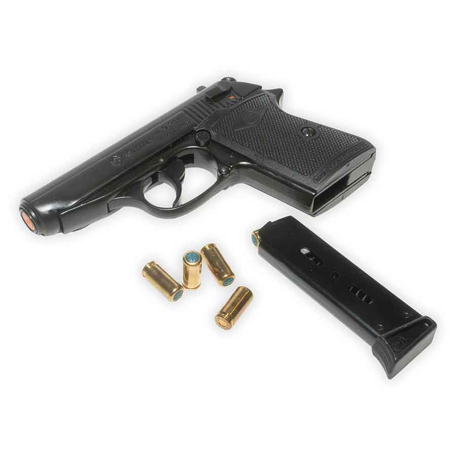 Blank-Firing Bruni Lady K Pistol - Semi-Auto Top-Firing 9mm PAK - Blued Finish