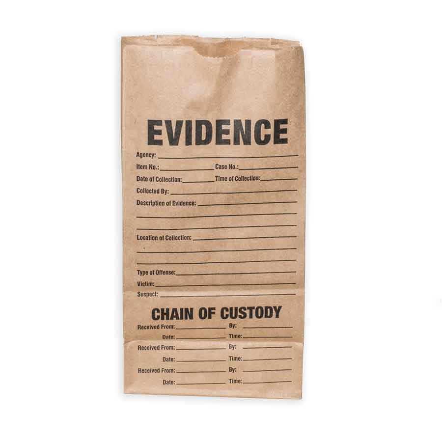 Small Paper Evidence Bag - Set of 3