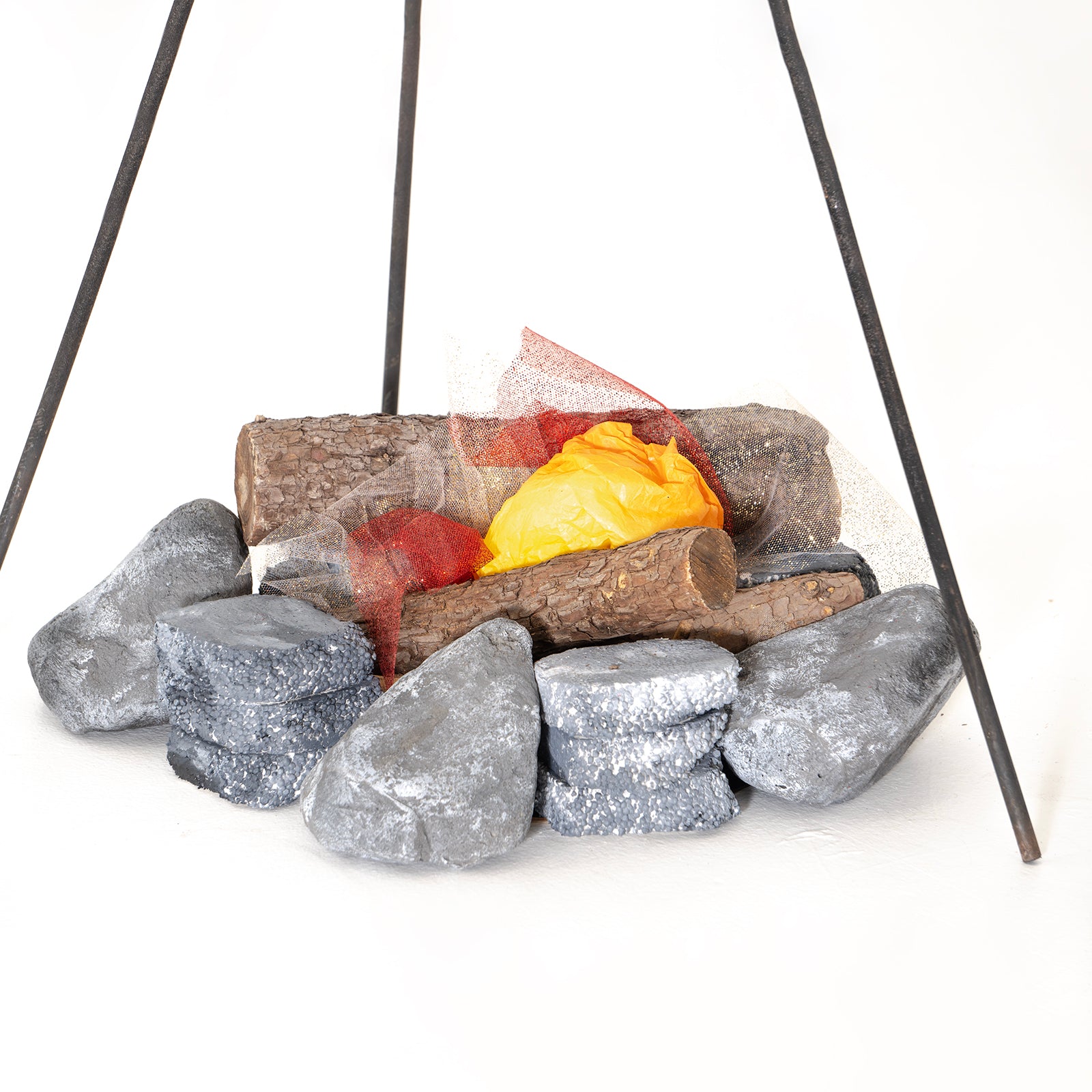 Faux Old West Campfire Kit Set Piece Rental Prop · Western Stage Props