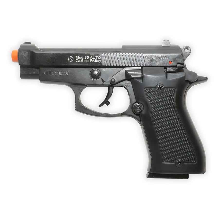 Blank-Firing Kimar Model 85 Pistol - Semi-Auto Front Firing - 9mm PAK Blued Finish