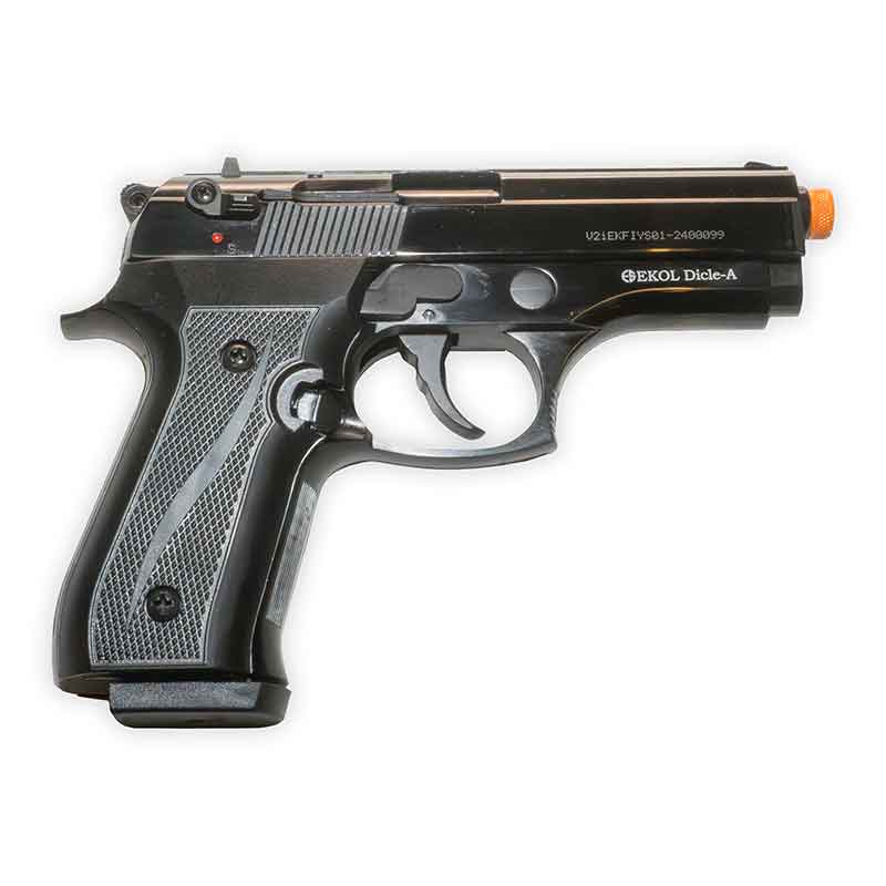 Blank-Firing Ekol Dicle Pistol - Front-Firing 9mm PAK - Blued Finish