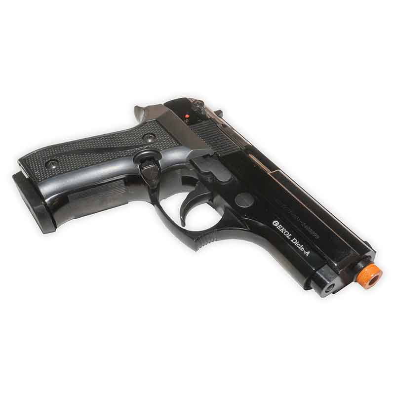 Blank-Firing Ekol Dicle Pistol - Front-Firing 9mm PAK - Blued Finish