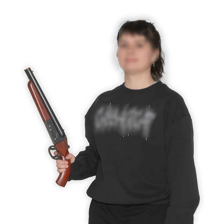 Foam Sawed-Off Double-Barreled Shotgun Prop