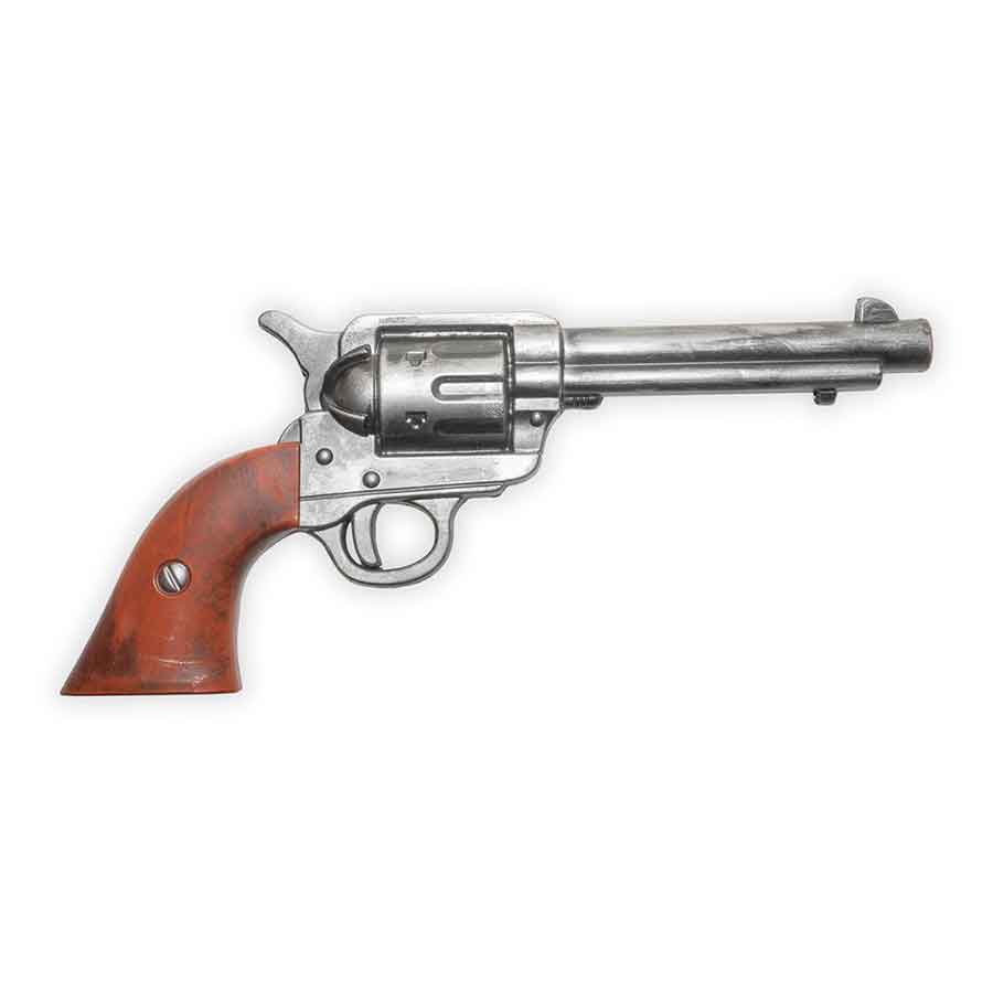 Soft Foam Single Action Revolver - Wood · Western Stage Props
