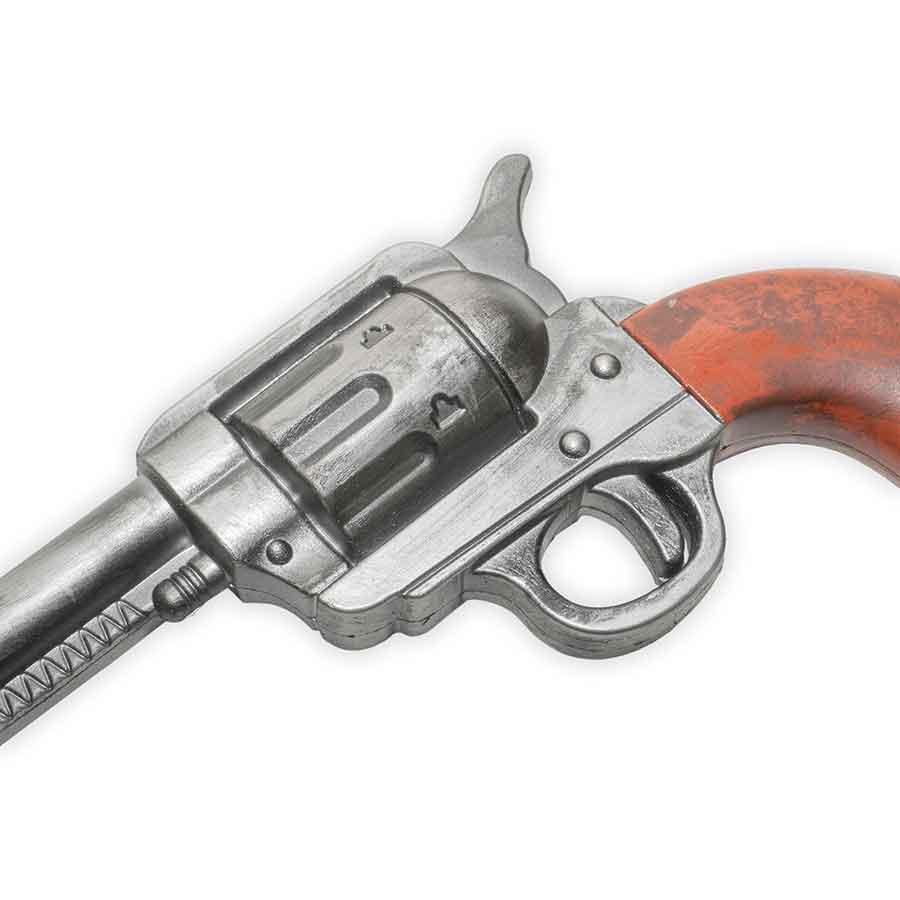Pop Roll Revolver Soft Foam Single Action Revolver - Wood · Western Stage Props