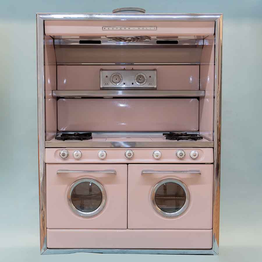 Pink 1950s Stove Rental Prop