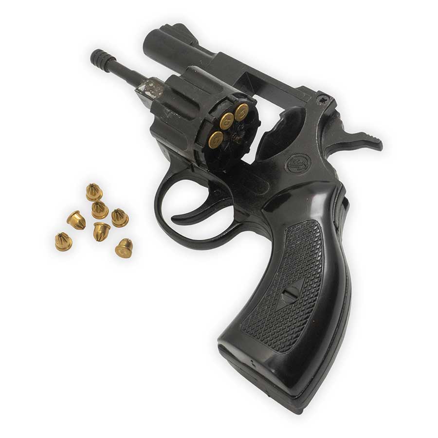 Blank Firing Olympic 6 Revolver - Top-Firing .22 Cal - Blued