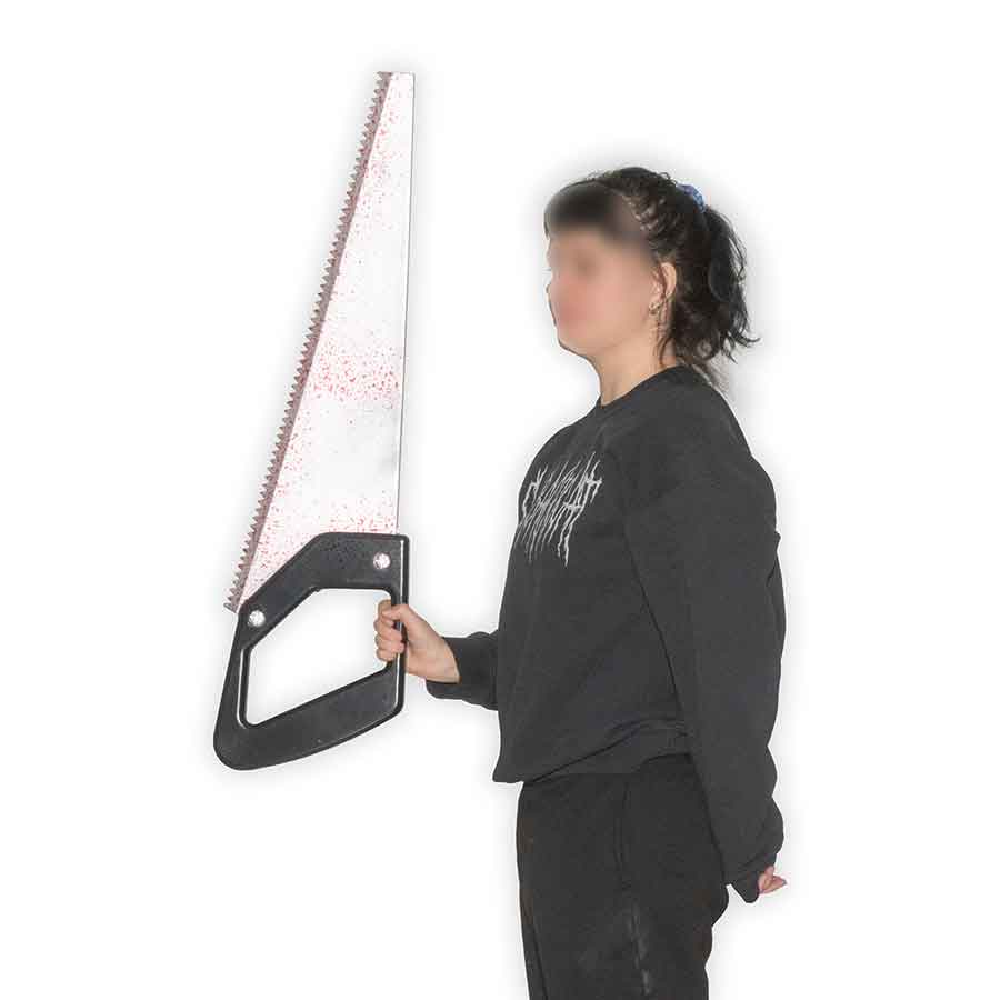 Large Bloody Saw Foam Prop