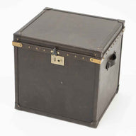 Modern Metal & Leather Chest Prop Rental