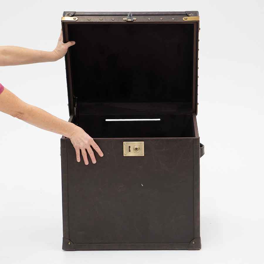 Chest Props RENT Modern Leather Chest | Las Vegas Prop House | Western Stage Props ...