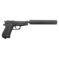 Non-Firing Beretta With Silencer Prop Gun Rental