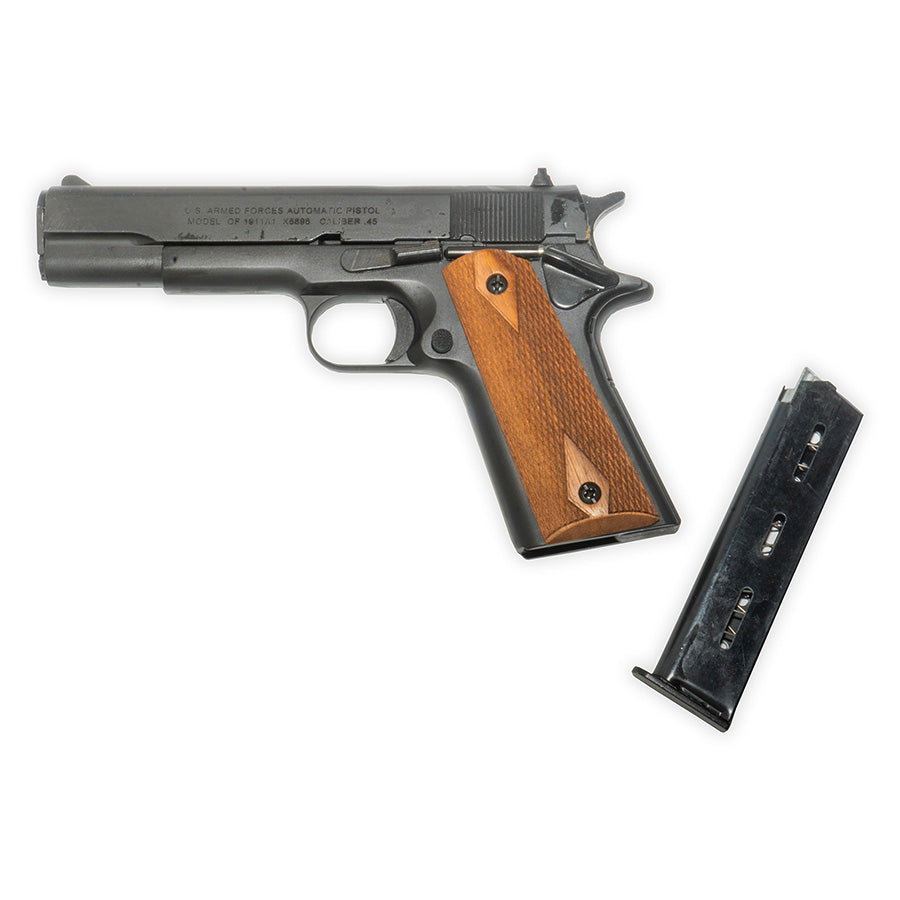 Non-Firing 45 Gov't M1911 Replica - Removable Magazine - Wooden grips