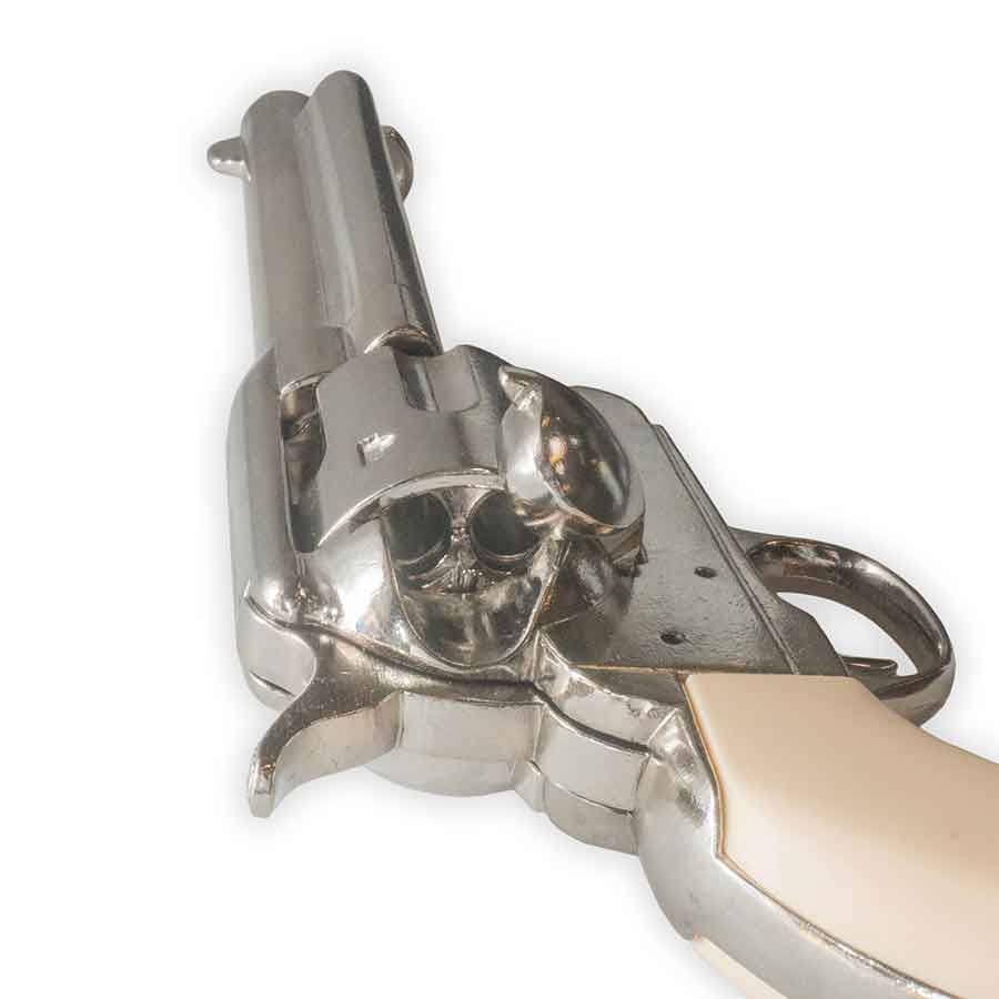 Replica Western Peace Maker - Faux Ivory Grip - Nickel Finish
