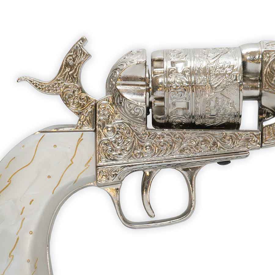 deviceworks DEVASTA no MI 白実 新品未使用 M1851 Navy Replica Revolver – Engraved Nickel – Non-Firing – Denix
