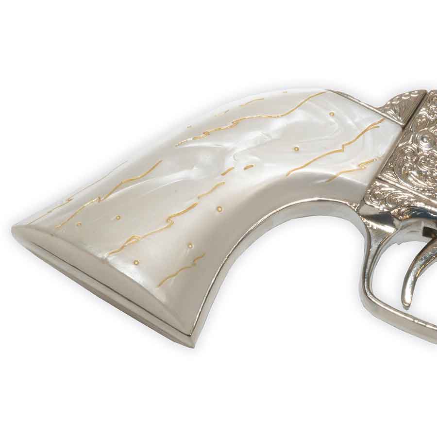 M1851 Navy Replica Revolver – Engraved Nickel – Non-Firing – Denix