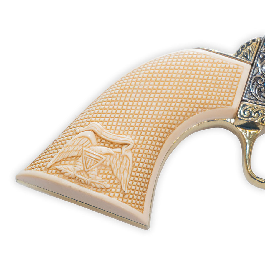 M1851 Navy Replica Revolver – Brass Frame – Nickel – Non-Firing