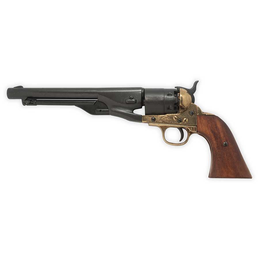 Non-Firing - M1860 Brass Finish Pistol Civil War Replica