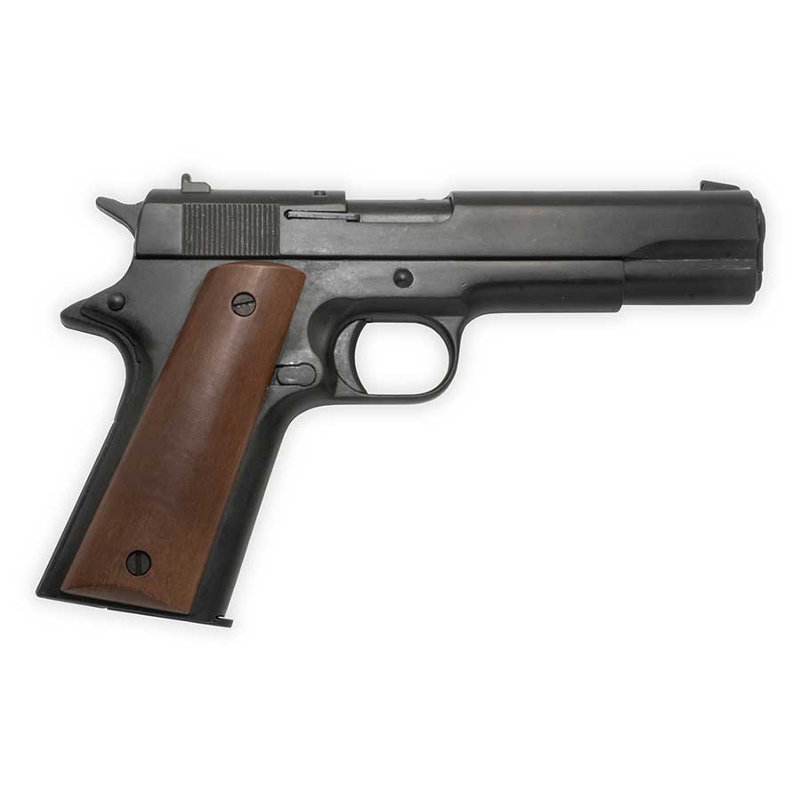 Blank-Firing Bruni 1911 Pistol - Semi-Auto Top-Firing 8mm PAK - Blued Finish